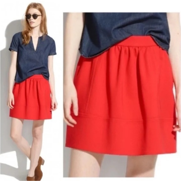 Madewell Dresses & Skirts - Madewell Vibrant Red Mini Skirt